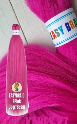 EASY Braid original канекалон гофрированный Fr 3 pink фуксия ярко-розовый