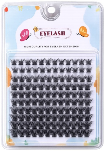 Eyelash накладные C 0.12 мм черный mix 9-14 мм
