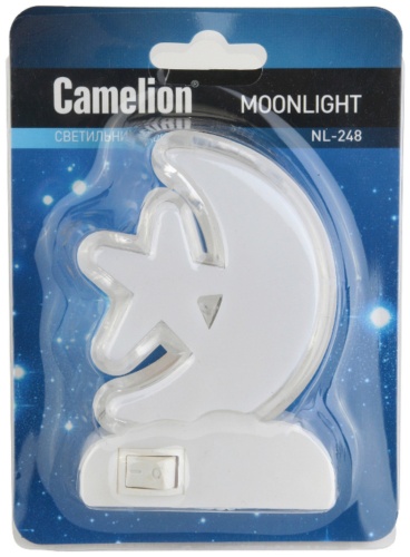 Camelion ночник детский в розетку NL-248, теплый белый