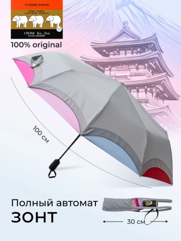 Зонт-трость механика мультиколор