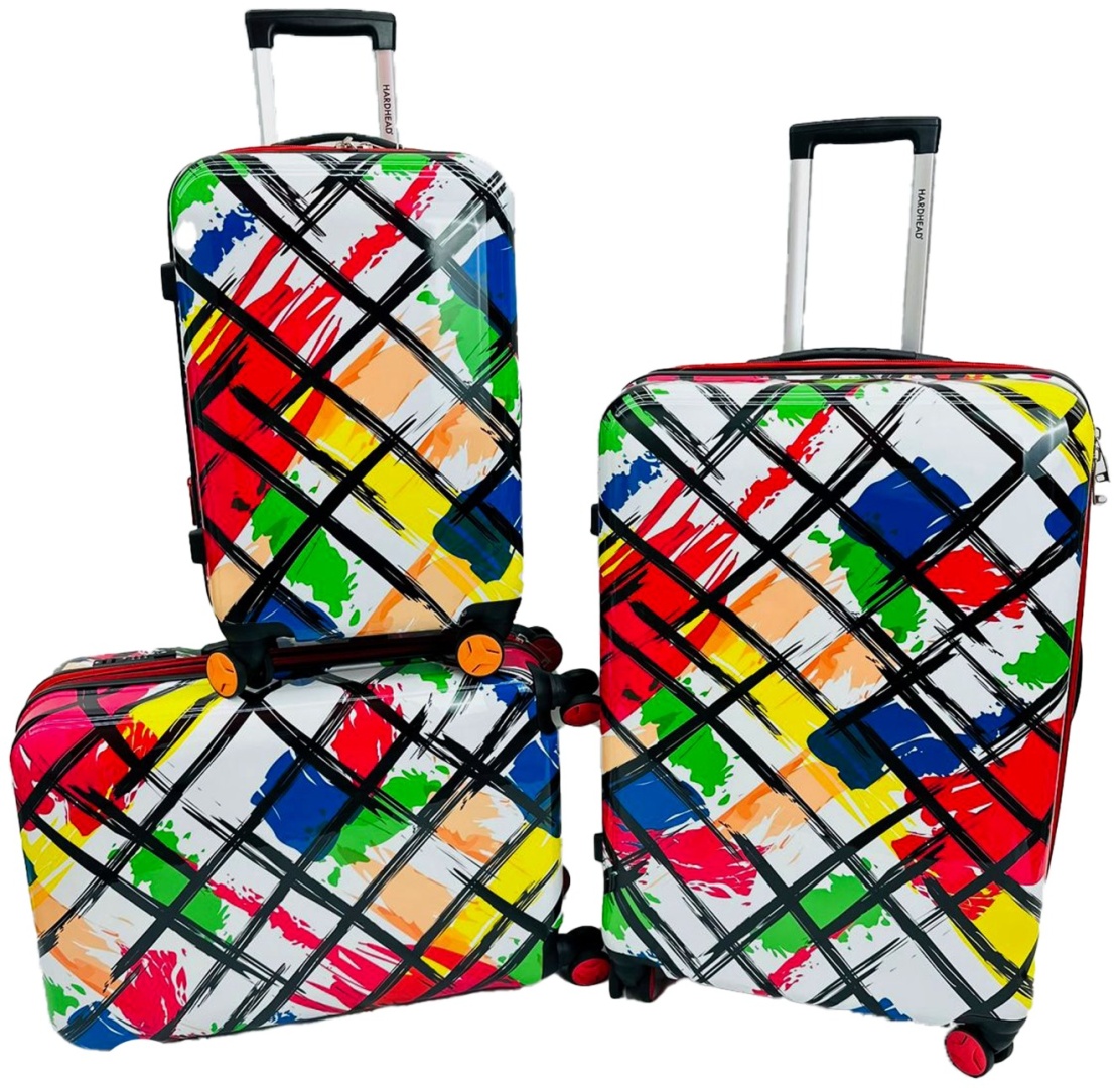 Комплект чемоданов QAZAQSUMKA siutcase-colorful-73*48*28CM-yertulga полипропилен 220 л черный, красный