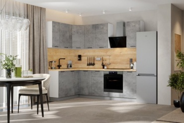 Кухонный гарнитур ART KITCHEN , 240x220х150 см, ЛДСП, белый