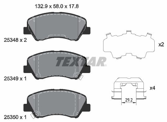 TEXTAR Колодки Тормозные Дисковые 2534801