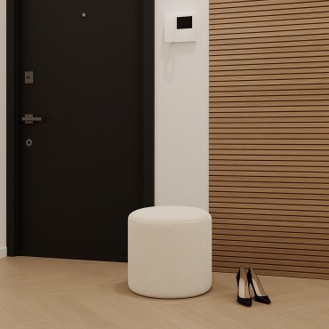 Пуф VIORO HOME TEDDY MIDI, 40x40x40 см, белый