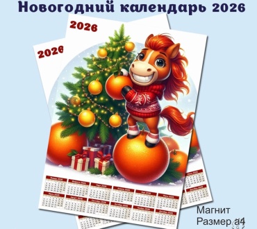 Магнит-сувенир Календарь Новый год 1 шт