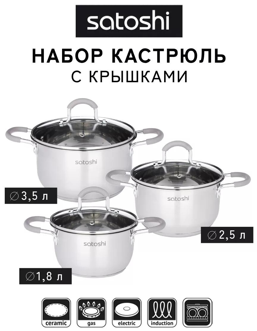 Набор кастрюль 82058BB6867A7D17 6 в 1