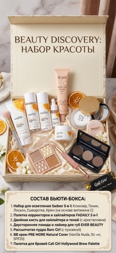 BEAUTY DISCOVERY набор декоративной косметики для женщин