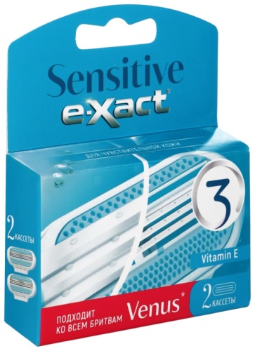 E-Xact E-Xact кассеты женские 3 лезвия 2 шт сменные кассеты 2 шт