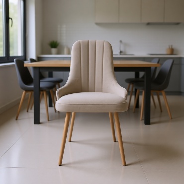 Комплект стульев ARTEO SOFT, 95x55x55 см, бежевый 4 шт.