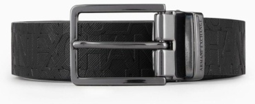 Ремень Armani Exchange полиуретан, полиэстер 125 см черный