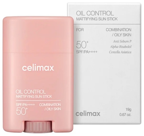 Celimax стик Oil Control Mattifying Sun Stick SPF50 для лица 19 г, фото 4