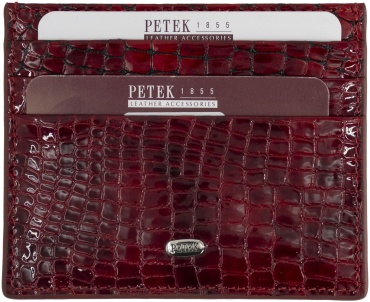 Картхолдер PETEK натуральная кожа темно-красный