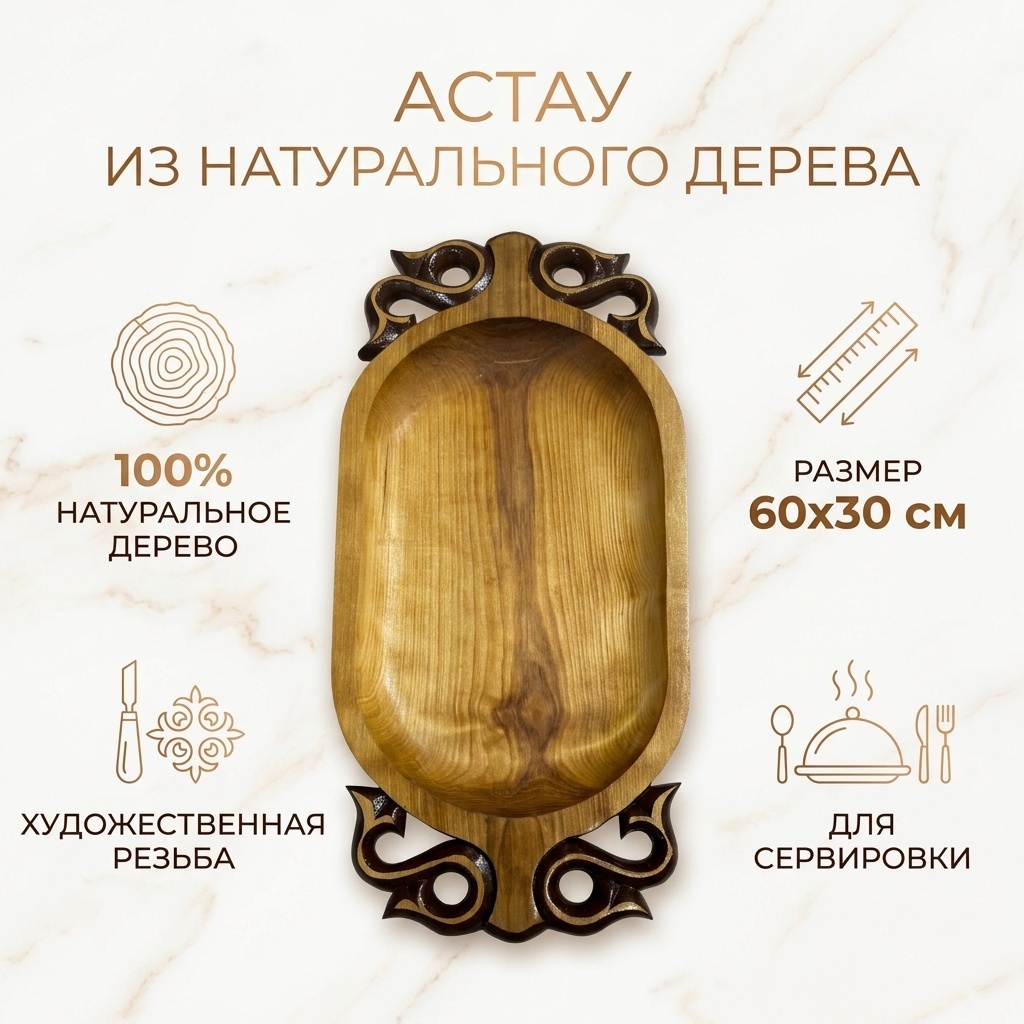 Астау Астау 60х30 см, дерево, 1 шт