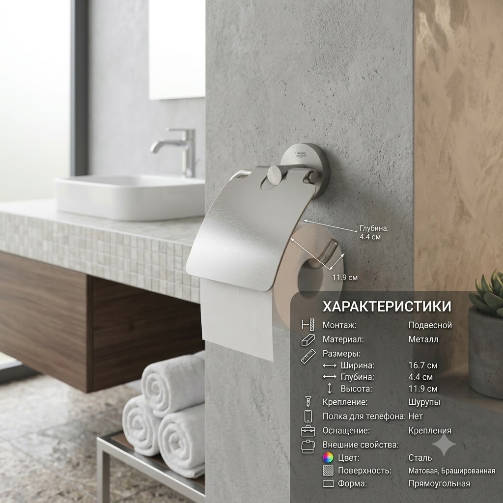Grohe держатель 41179DC0 1 шт, латунь, нержавеющая сталь