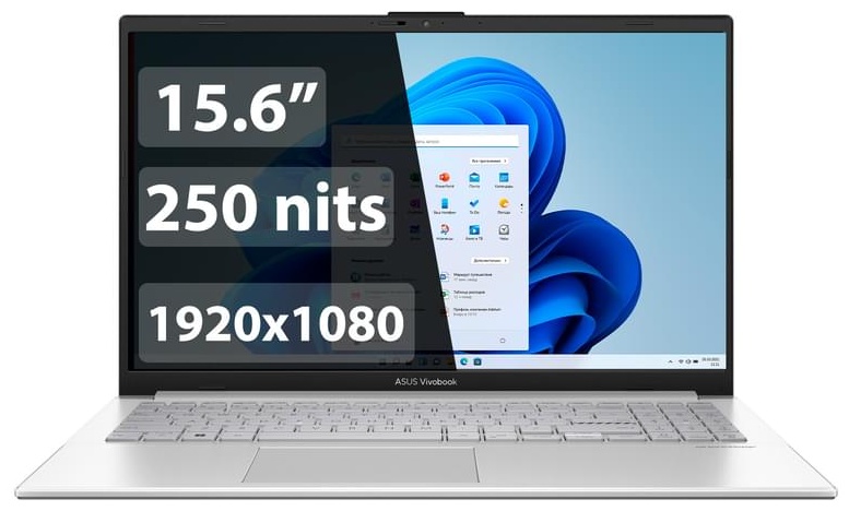 Ноутбук ASUS Vivobook Go 15 15.6" / 8 Гб / SSD 512 Гб / Win 11 / E1504FA-BQ1515W / 90NB0ZR1-M02N10