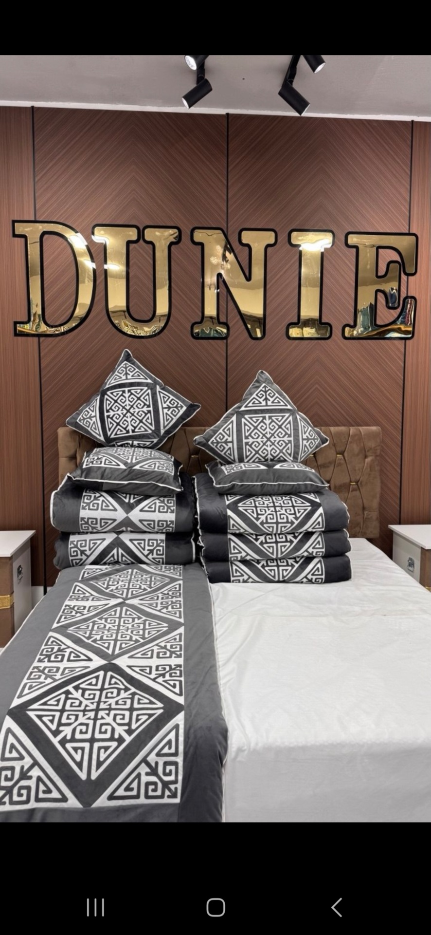 Dunie комплект корпе с подушками 225x78 см, хлопок, темно - серый