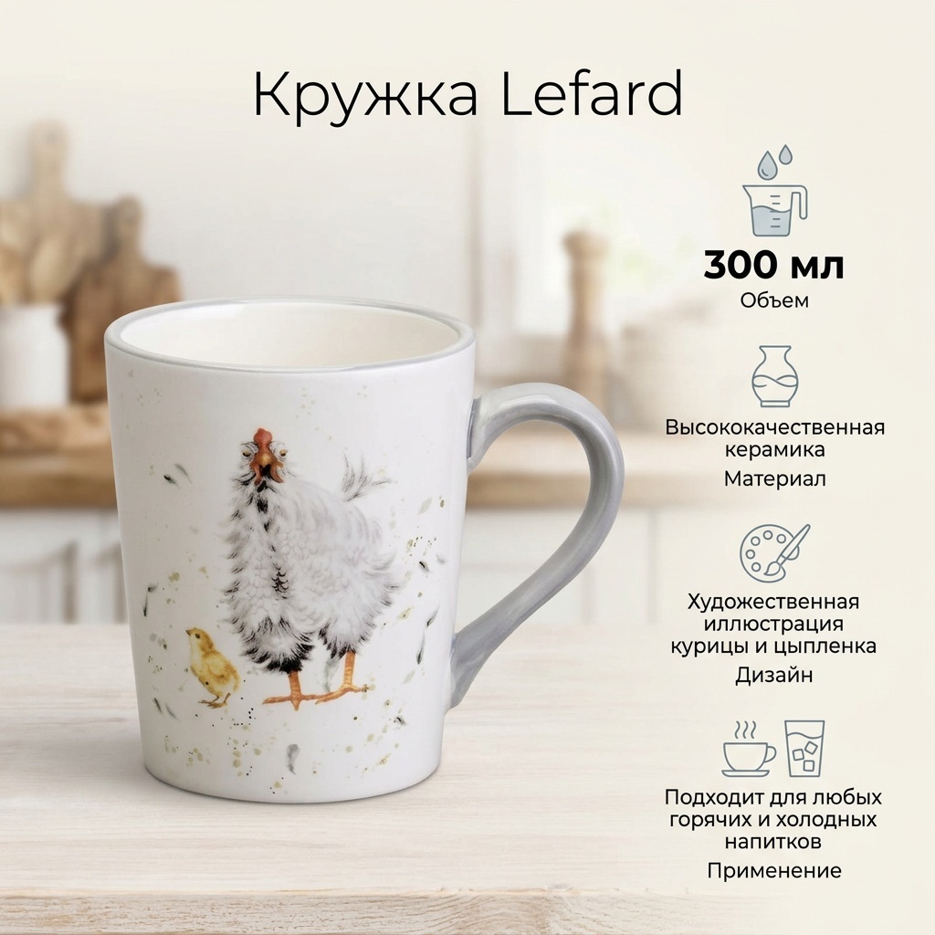 Кружка Lefard , 300 мл, керамика, 1 шт.