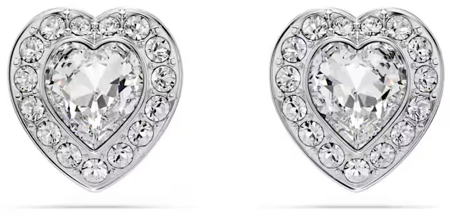 Пусеты Swarovski бижутерный сплав, кристаллы Swarovski