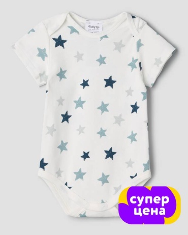Боди Baby Go синий, белый