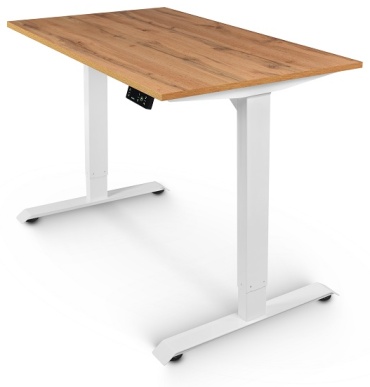 Стол компьютерный StolStoya Bazalt SELDL145-2BW, 145х80x70 см, белый, светло-коричневый