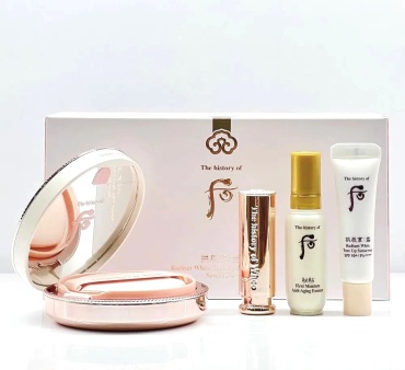 The History of Whoo Gongjinhyang Seol Radiant White Tone Up Sun Cushion Премиальный Набор для Лица с Кушоном 13g*2 набор по уходу за лицом для женщин
