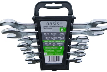 Oasis набор ключей рожковый 8-22 мм 103011506004, 6 шт