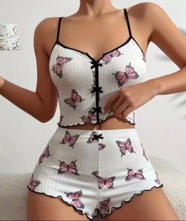 Комплект Shantal Lingerie черный, белый