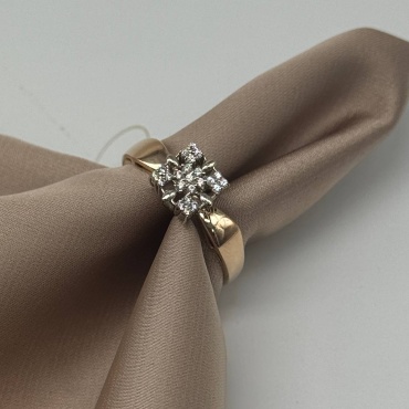 Кольцо Ballerina Jewelry K3250 размер 19.5 вес 1.65 г золото, фианит