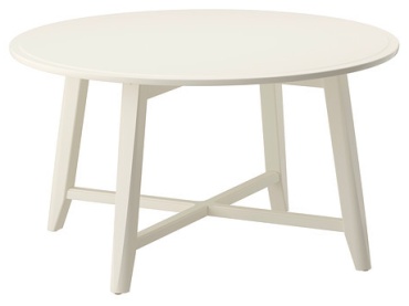 Журнальный столик IKEA KRAGSTA, 90х90x48 см, белый