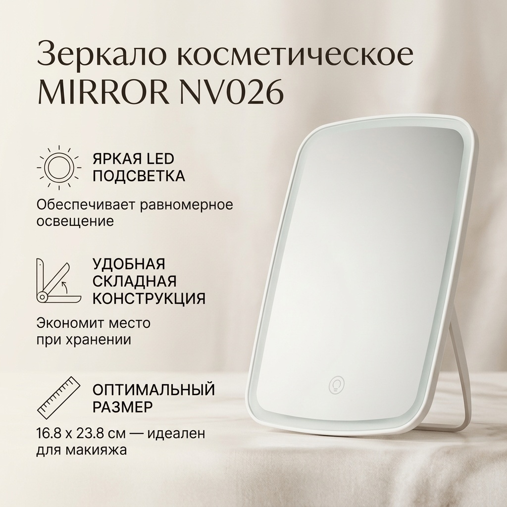 MIRROR зеркало NV026 16.8x23.8 см, настольное