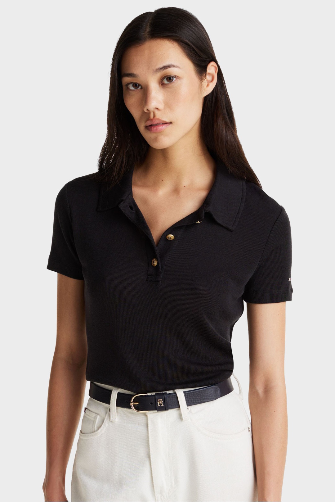 Поло Tommy Hilfiger черный