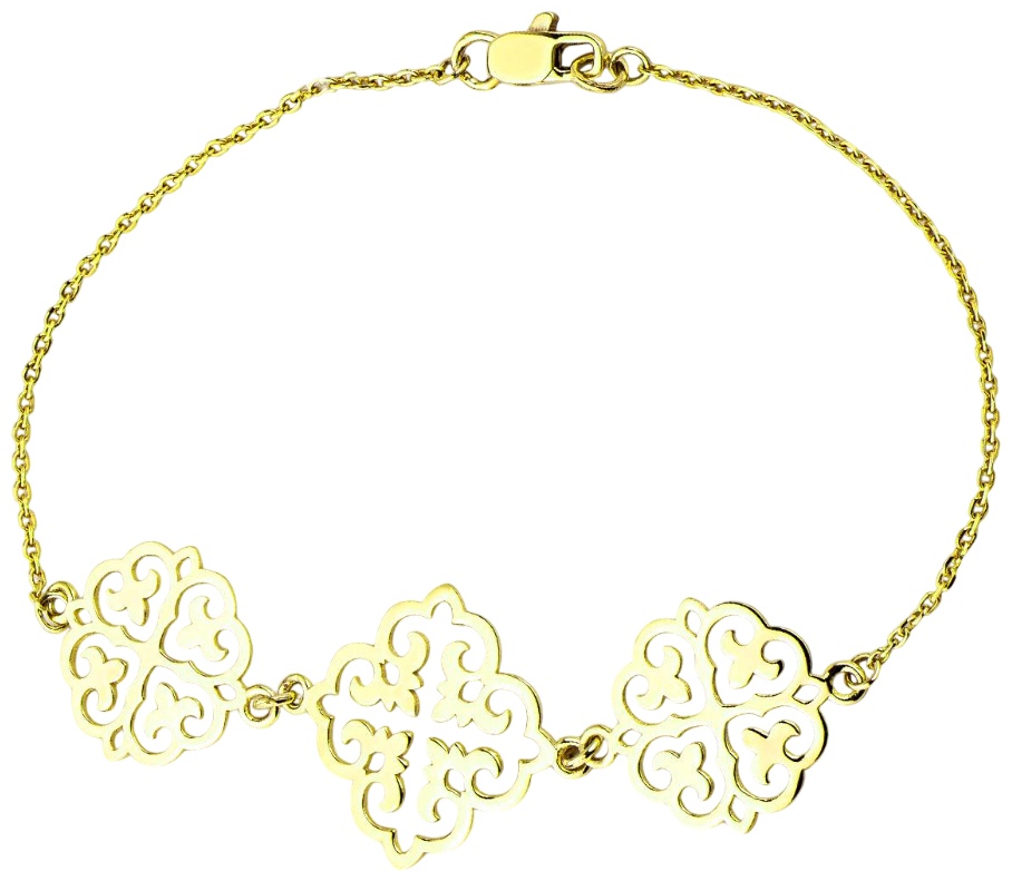 Lucente BRA-LU-585-4400538-18 длина 18 см, вес 2.87 г золото, плетение фантазийное
