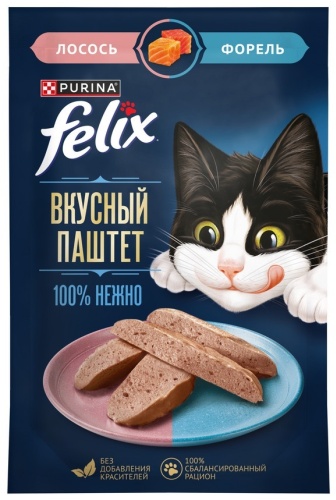 Felix Вкусный паштет лосось, форель 75 г 1 шт