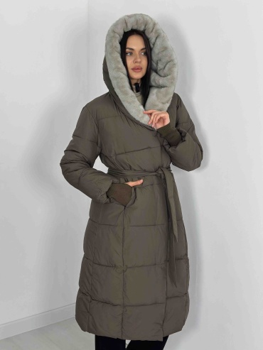 Пуховик LS Shop бежевый
