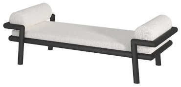Банкетка ASOMi 744421424, 120x40x50 см, черный, белый