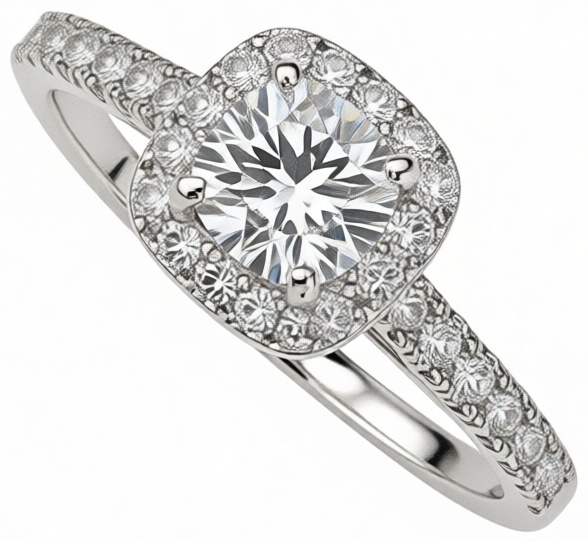 Кольцо Ipekyolu Jewellery 0.5 карат 2100/021123AY размер 18.5 вес 2 г серебро, муассанит