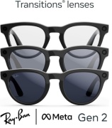 Смарт-очки Ray-Ban META HEADLINER (Gen 2) Clear/Sapphire Transitions RW4013 601/MF 50-23 черный