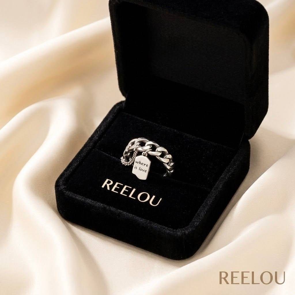 Кольцо REELOU Посеребро кольцо с подвеской размер регулируемый вес 3.2 г серебро, без вставок