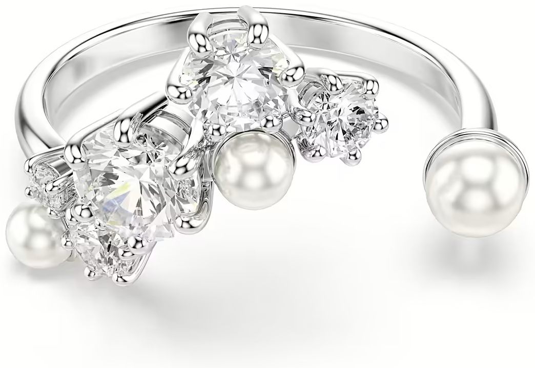 Кольцо Swarovski 5705598 размер 16 ювелирный сплав, кристаллы Swarovski, жемчуг, цирконий