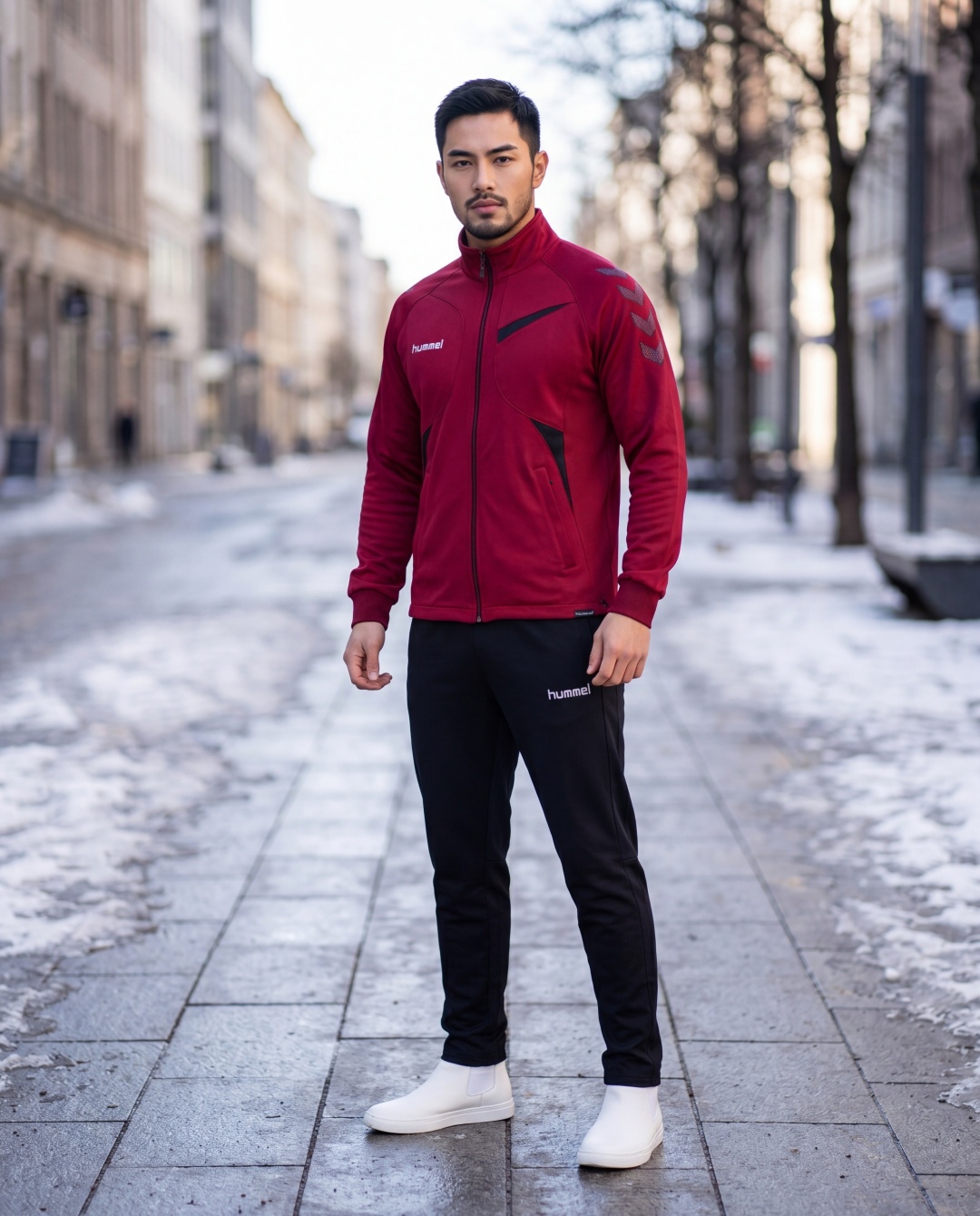 Спортивный костюм Hummel черный, красный