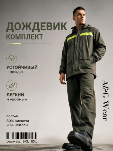 Плащ A&G Wear хаки
