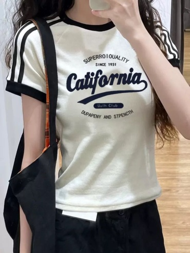 Футболка Pretty girl California черный, белый, молочный