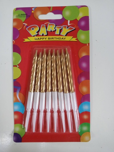 Свеча PARTY фигурная, 8 шт 10 см