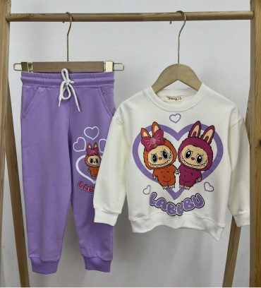 Комплект STELLA kids Лабубу белый, фиолетовый