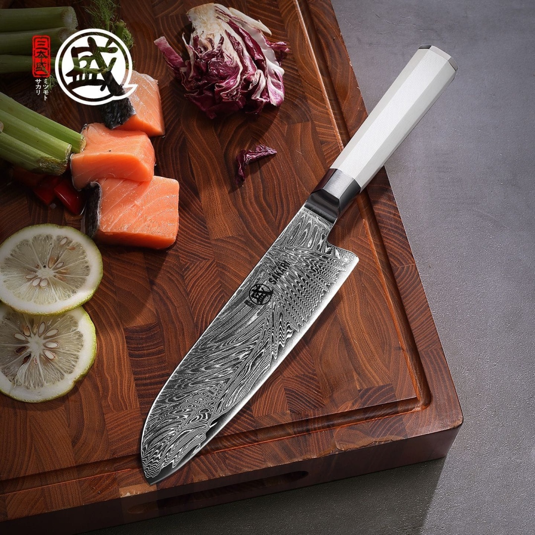 Нож сантоку Mitsumoto Sakari, лезвие: сталь 1 шт