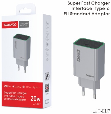 TRANYOO T-EU7 USB Type-C 20 Вт серый