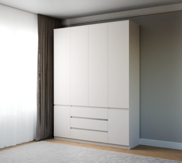 Распашной шкаф Top Team mebel' Rondo, 180x240х57 см, белый