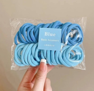 Basic Accessory резинка 50 шт, синий, голубой