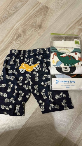 Набор шорт carters love черный, белый