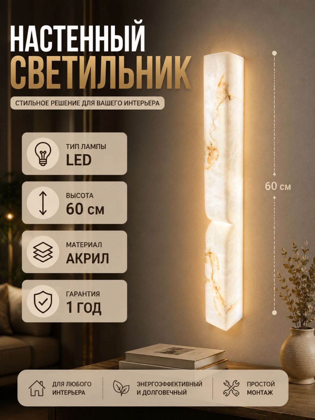 Бра настенный EVONEX LED, белый